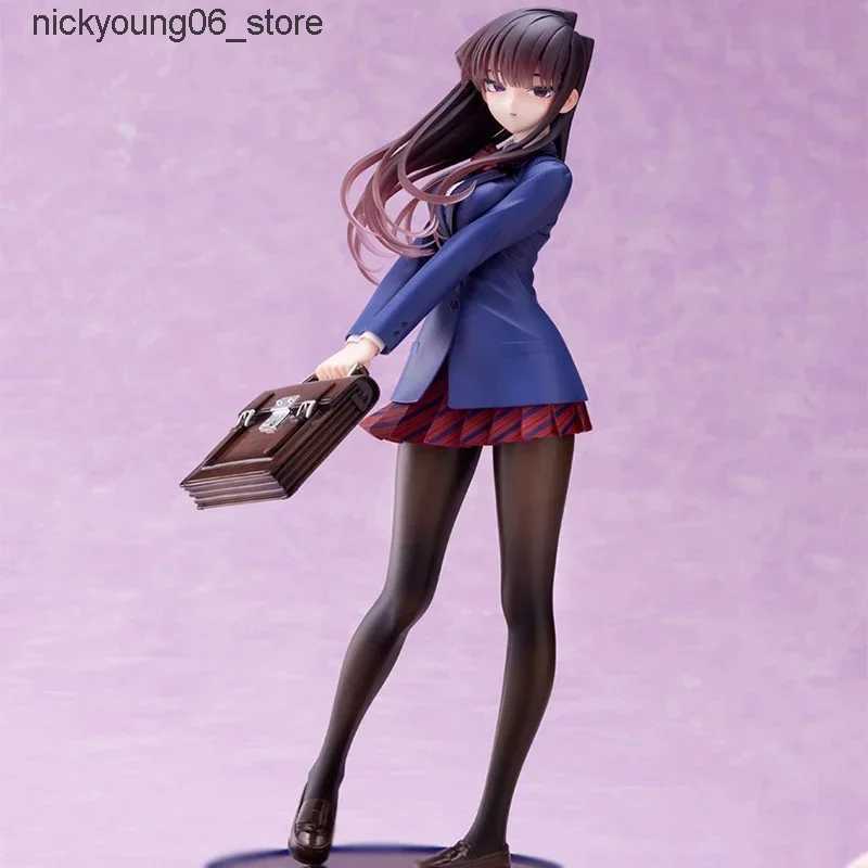 Action Toy Figures Anime Komi Shouko Figure Komi Cant Communicate Model Uniform Shouko Action Figures Kawaii Pvc Collection Ornament Doll Toy Gift L24