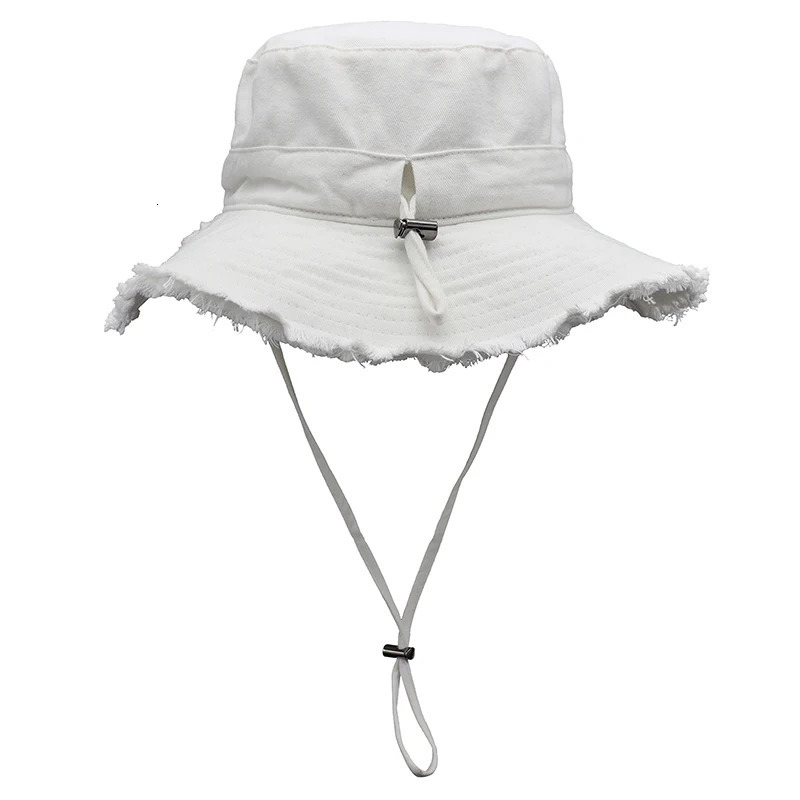 Star Fashion Leisure Protection Sun UPF50Beach Hat Cotton Bucket Washed Edge Mens Panama Sunset 241009