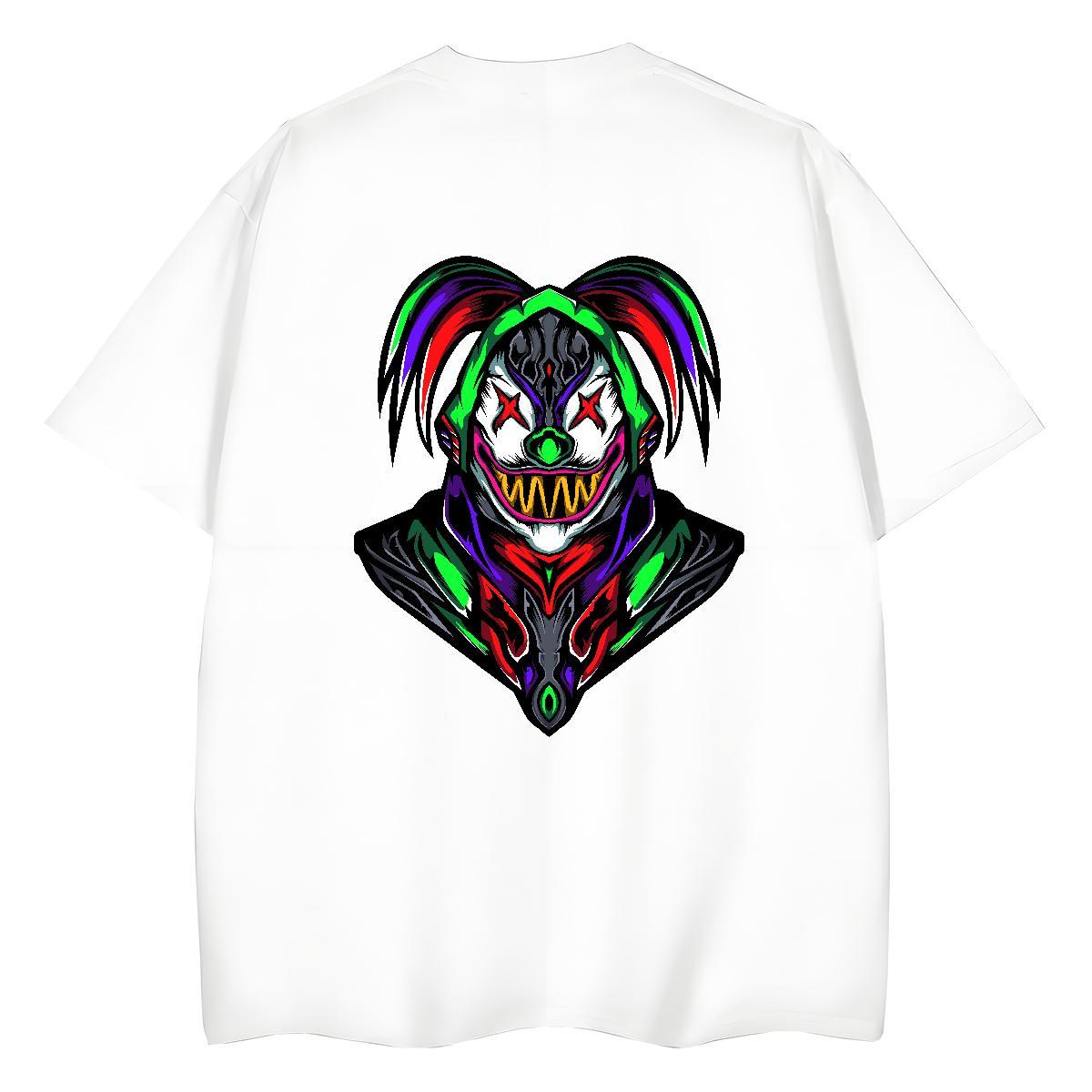 Fashion T-Shirts 230g Pure Cotton Breathable Crew Neck Beach clown Tshirt for Man Woman Designer Nice DIY Logo Clothes