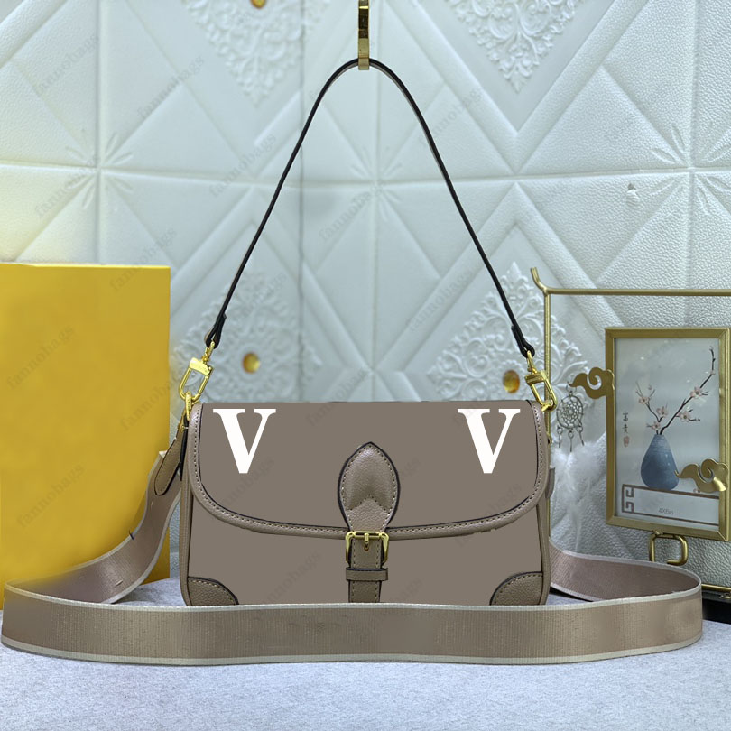 10A Diane Satchel Bag with Jacquard Cross-body Strap Emed Genuine Leather Shoulder Bags Vintage Cross Body Women Tote Messenger Handbags Wallet