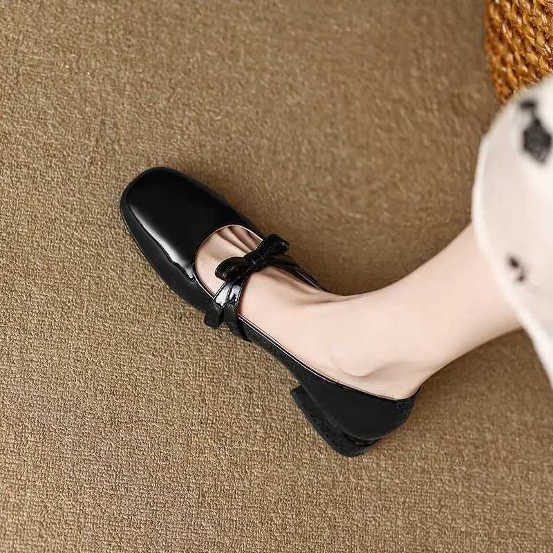 Womens Shoes New 2024 Autumn Low Heels Bowknot Shallow Cut Ballet Single Shoes Womens Mary Jane Shoes Ladies Zapatos De MujerLX241014