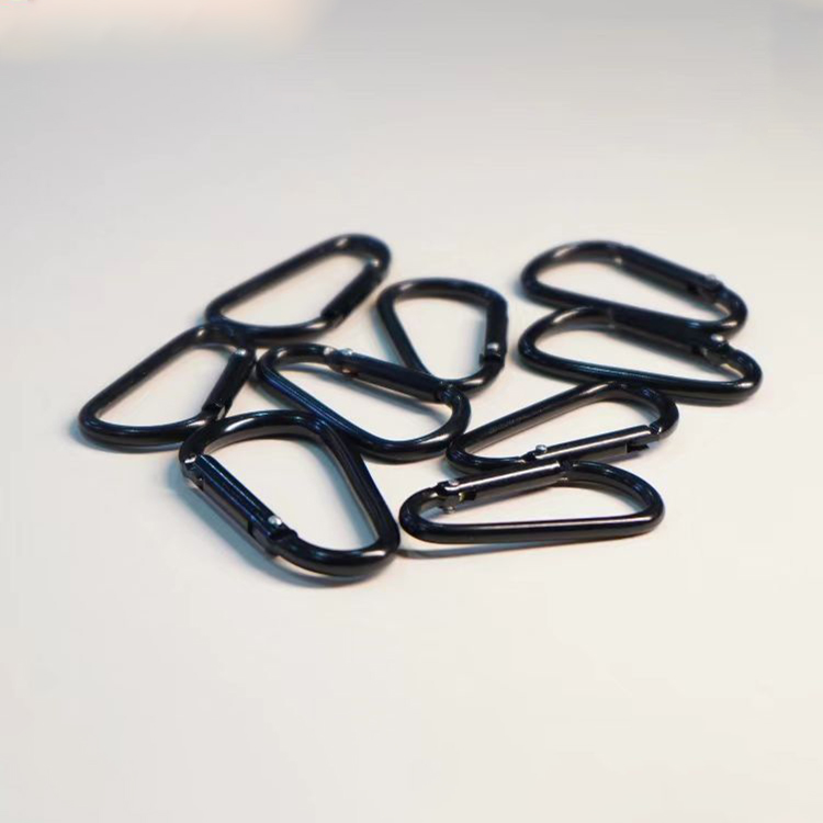 Large Black D-Type Carabiner for Outdoor Adventures - Bulk Available
