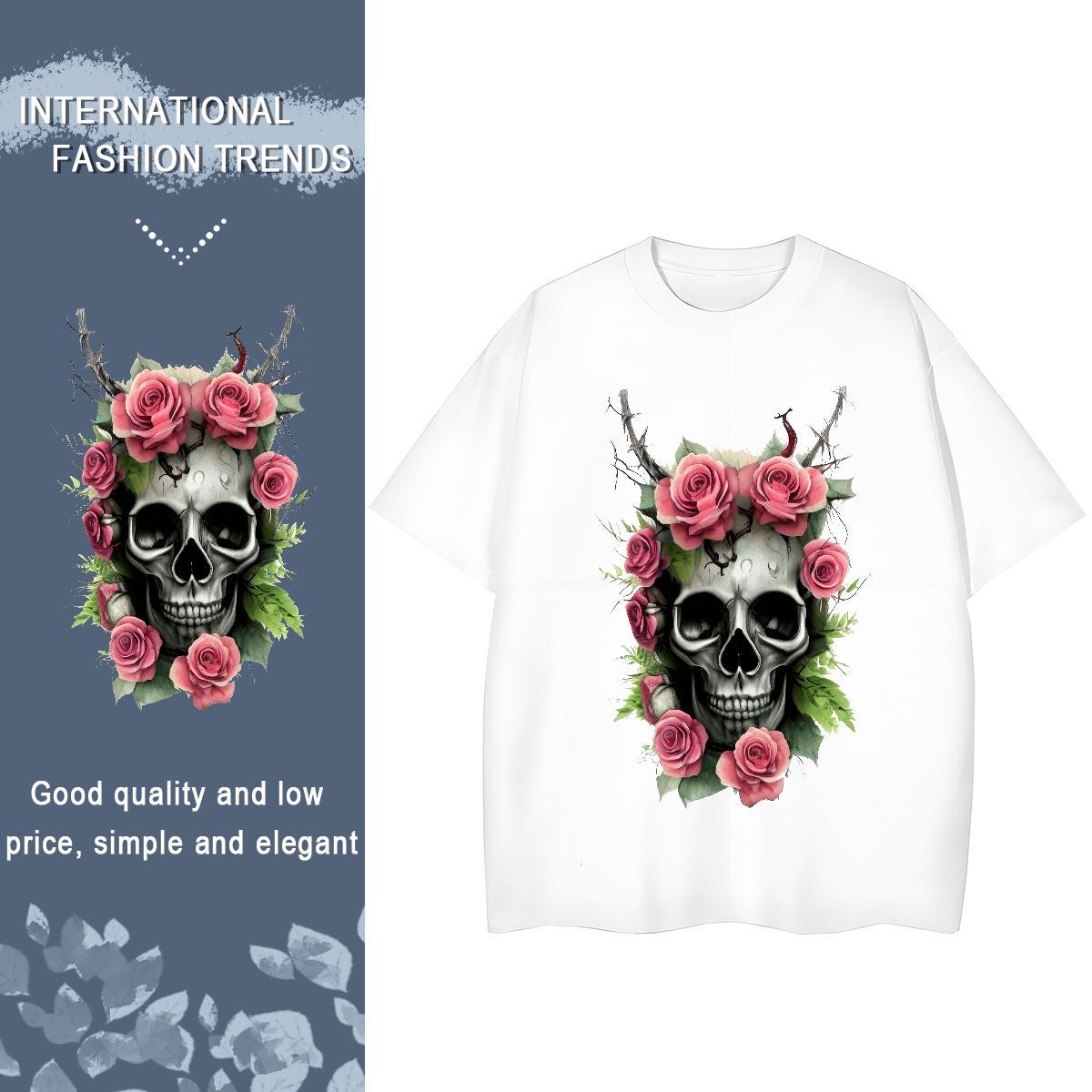 New T Shirt For Woman 100% Cotton 230g Short sleeve Soft Street Wear skull Lady T shirt Designer Nice Custom Printed Tees Shirts