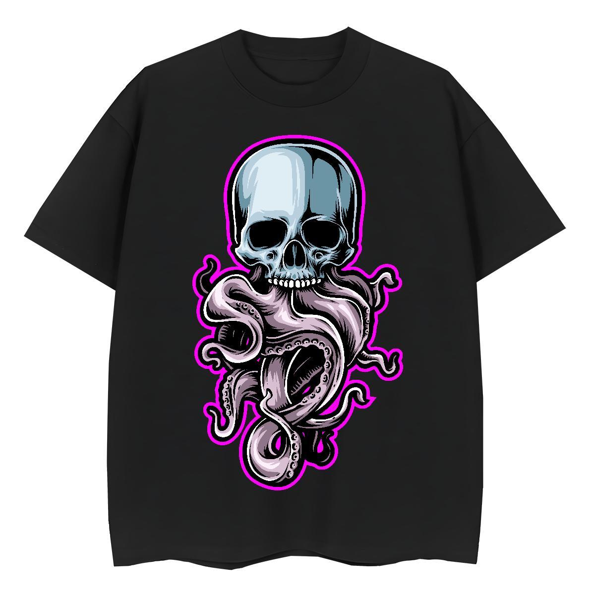 New T Shirts Women 230g Pure Cotton Short sleeve Soft Casual Daily Wear skull Couples T Shirts 5A Customized Clothings