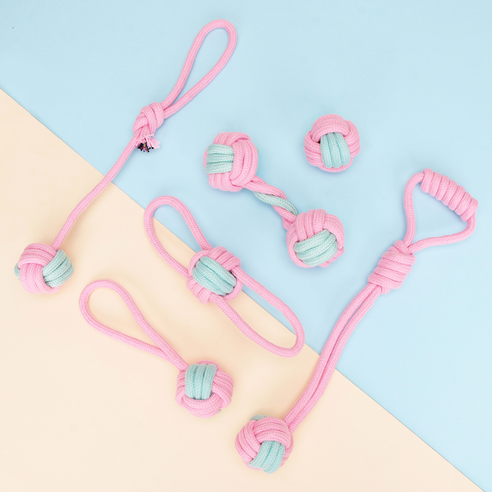 Dogs Accessories Pet Dog Toys Interactive Cotton Rope Mini Dog Chew Toys Ball
