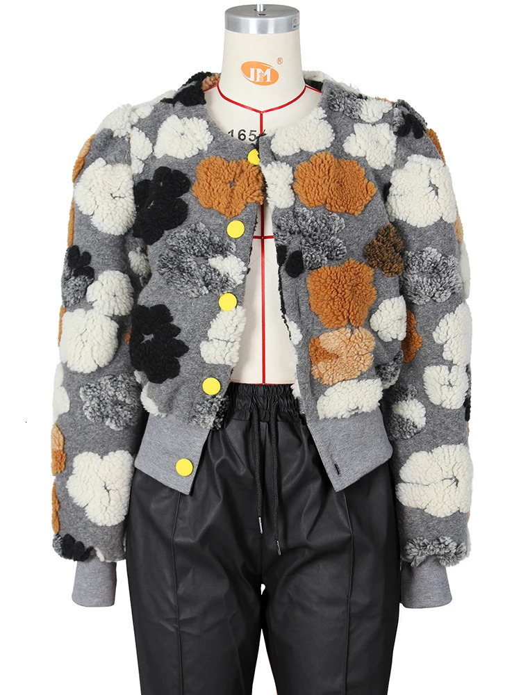 Sibybo Cotton Rib Knit Sweater For Woman 3D Flower Singlebreasted Cardigan Coat Street Temperament Casual Pull Hiver Femme 241009