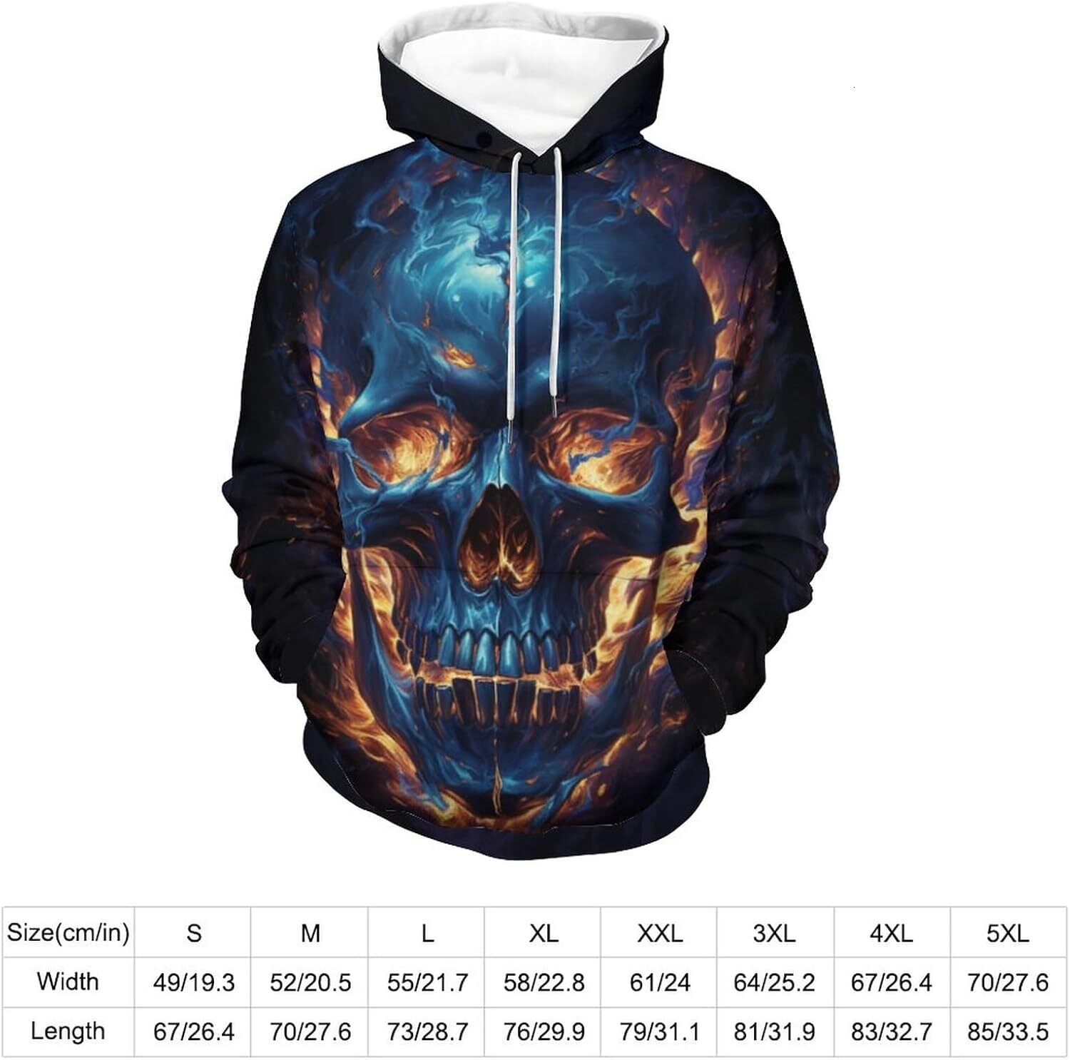 Hoodie for Mens Womens Mens Skull Printed Hoodie Novelty Graphic Hoodie Graphic Hoodies sweatshirt Pullover Trendy Fashion