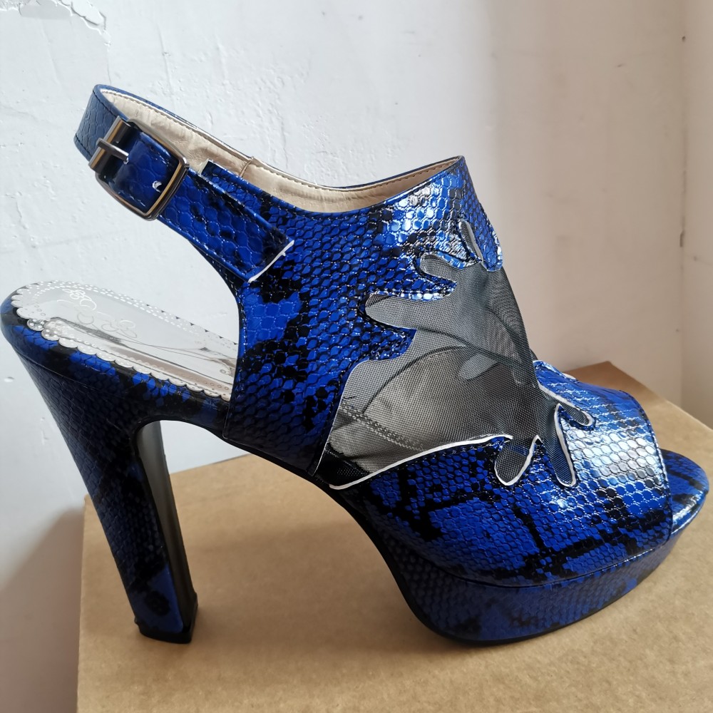 Elegant Sandals Women Summer 2024 Platform Sexy Snake Print Slingbacks Party Shoes Spring High Heels Boots Female Large Size 50