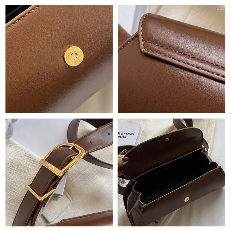 Totes Shoulder Bag For Women Adjustable Wide Strap Retro Underarm Simple Color Handbag Shopper Purse Fashion Crossbody Bags fashionable item zhanyishe