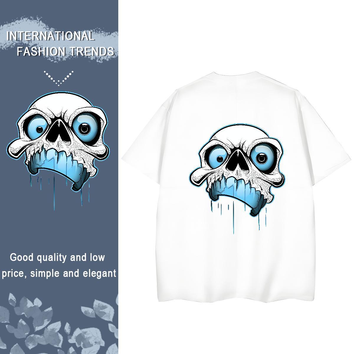 2024 Designer T Shirts Women 100% Cotton 230g O Neck Short Sleeves Outdoor monster Couples T Shirts Unisex Cartoon Printing L-4XL Polos