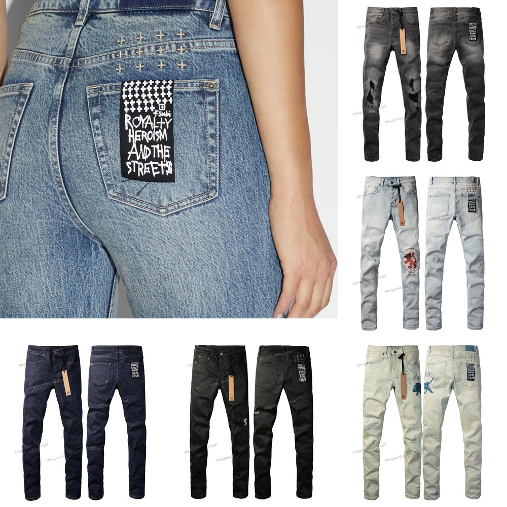 designer ksubi jeans Skinny ripped motorcycle slim straight leggings fashion retro mens jeans trend Denim kusbi brand jeans pants 28-40 Plus Size