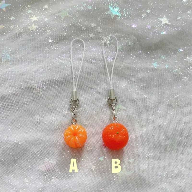 Cute Mini Oranges Fruit Meat - Pastry Phone Charm - Bags and Electronic Keychains - Creative Food Keychain Accessories Y241014