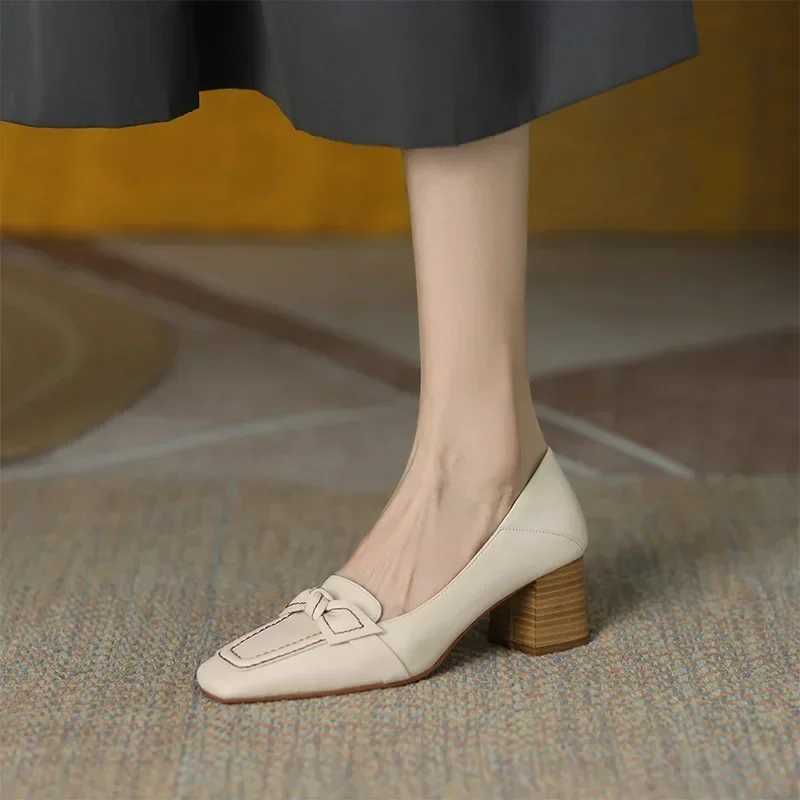 Women Bowknot High Heels Korean Autumn Fashion Elegant Square Toe Stiletto Chunky Heels Pumps Party Dress Casual ShoesLX241014