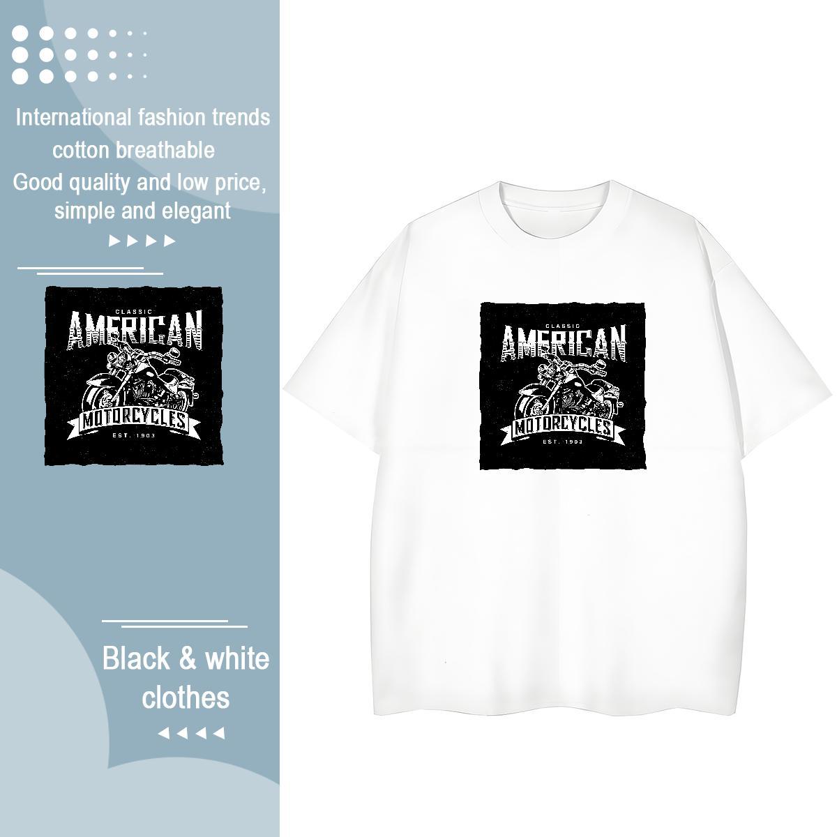 Fashion T Shirt For Woman 100% Cotton 230g Breathable Short Sleeve Summer Casual Motorcycle Women Tshirts Soft Oversized L-4XL Top Tees