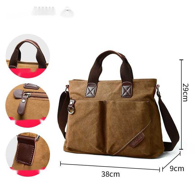 Amotis Men's Business Canvas Handheld Outdoor Crossbody Cross Bag Men's Single Shoulder Backpack 241015