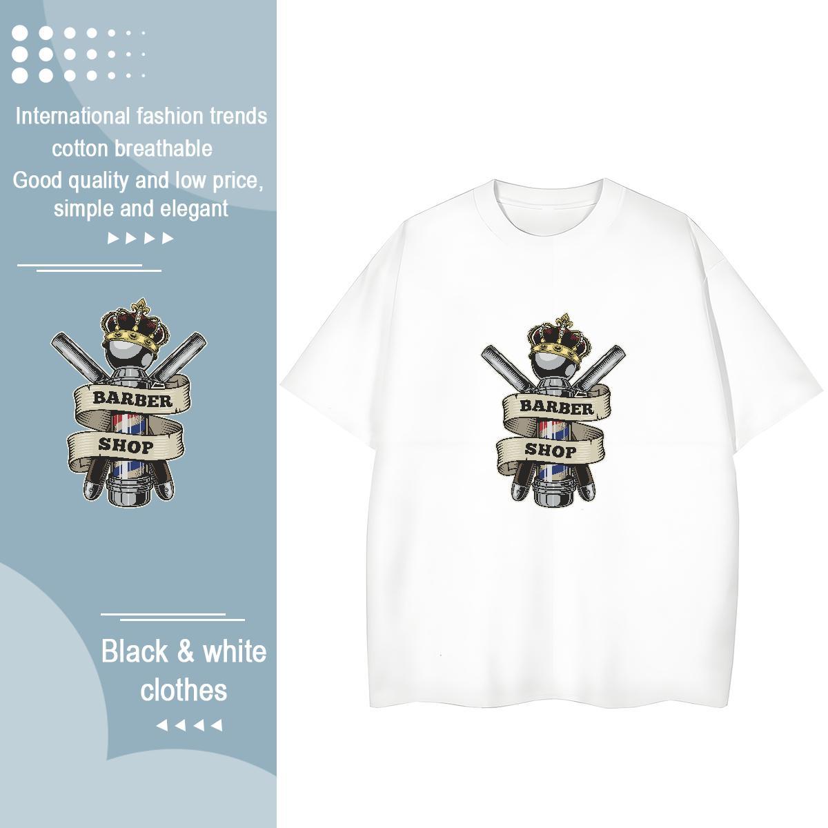 2024 Casual T Shirt For Woman 230g 100% Cotton Short sleeve Soft Spring Summer tool Women Tees Nice Skull Tops Shirt