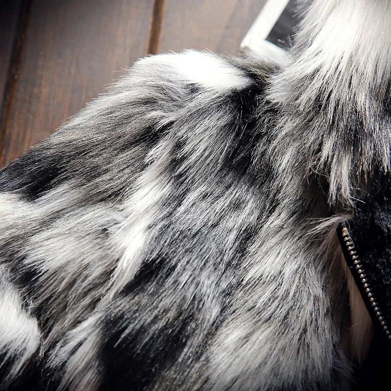 Winter Faux Fur Thick Mens Jackets coats Fashion Men and Women Couples Warm Comfortable Clothing Slim Gray Coat S4XL 241008