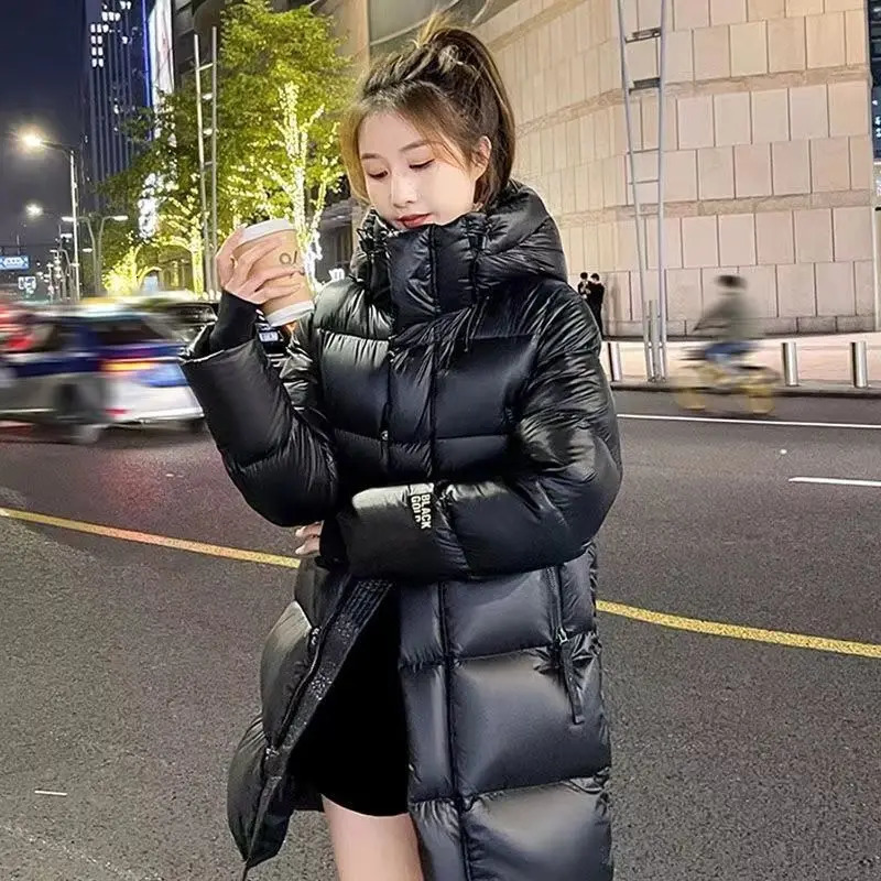 Winter Thickness Down Cotton Jacket Women Long Warmth Fluffy Puffer Coat Hooded Female Fashion Parkas Snow Outwear 241008