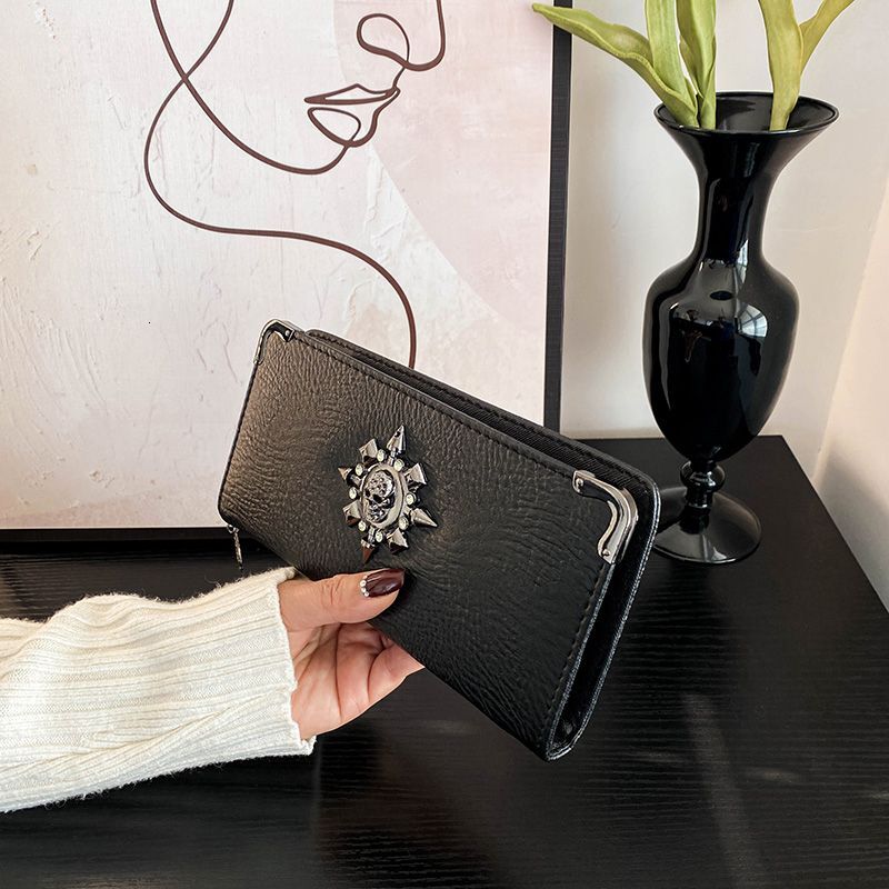 Classic women s long multifunctional leather new designer wallet fashionable business card trend bag wallet handbag wallet zipper