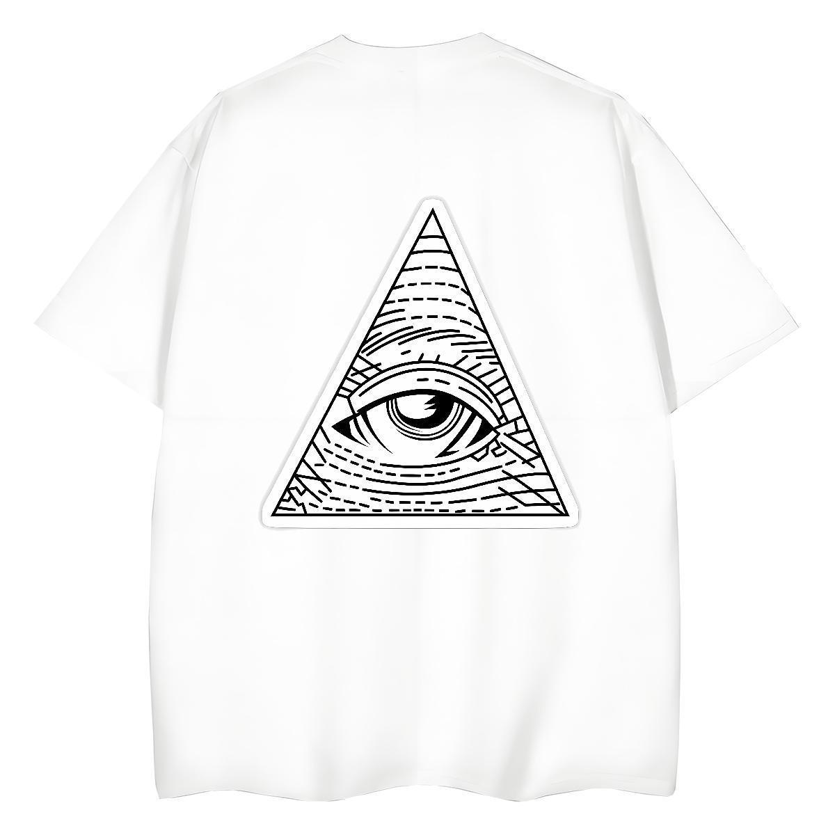 New Women T Shirts 230g Cotton Breathable Home Outdoor eye of the devil Unisex Tshirts Female DIY Anime Tops