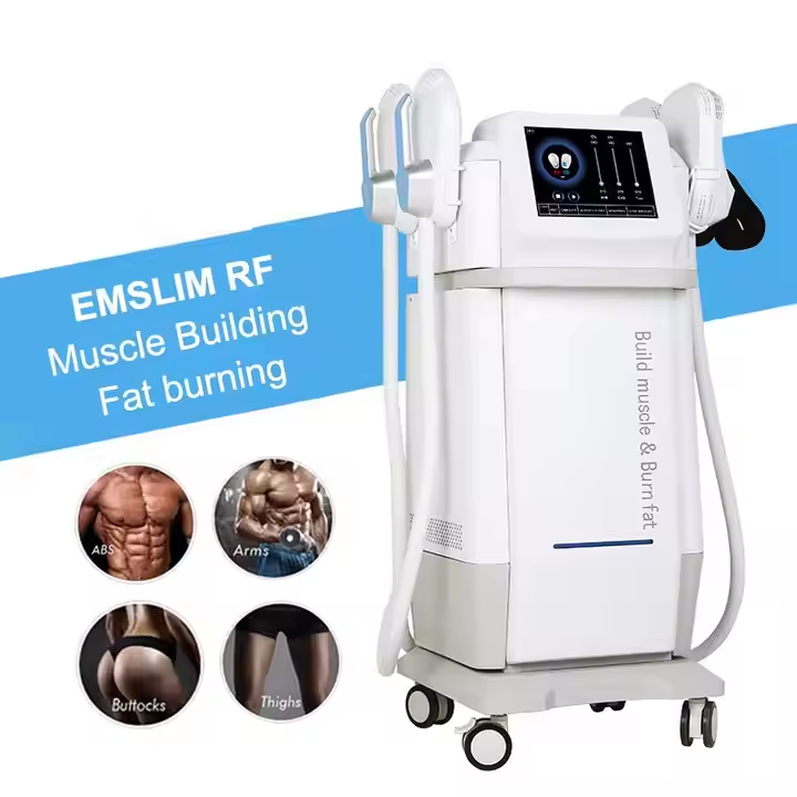 Neo Rf Pro Max Muscle Building Slimming Skin Tightening Ems Hiemt Pelvic Floor 4 Handle Body Sculpting Machine Em Tech Body Slim