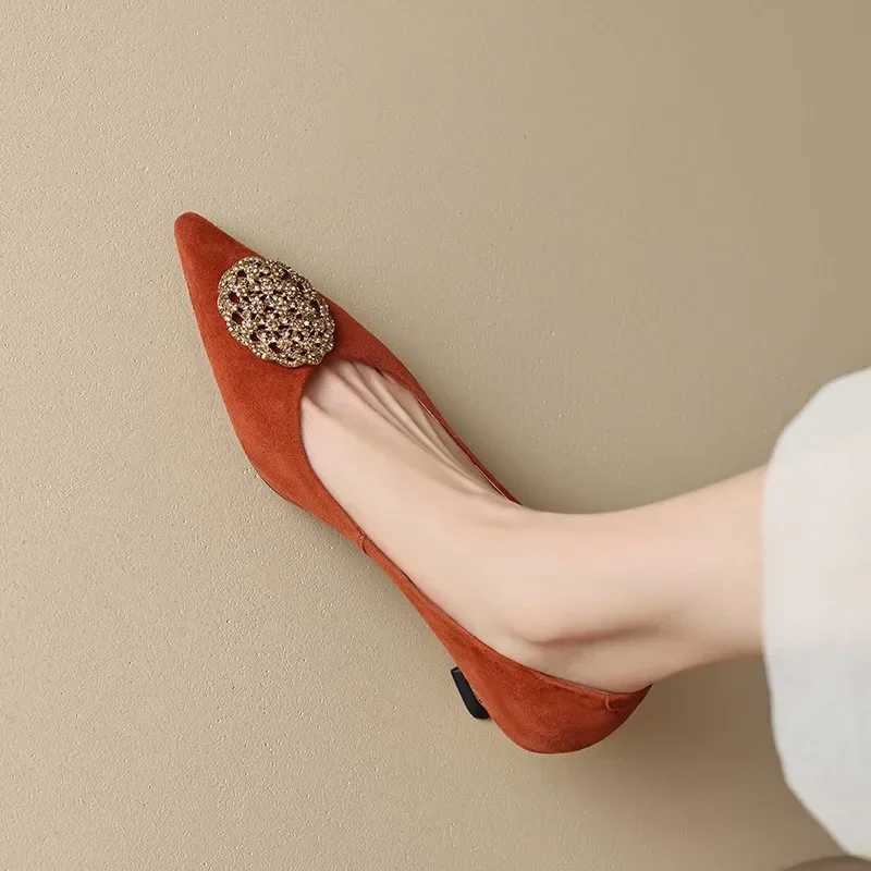 2024 summer new comfortable womens pointy shallow mouth casual high heelsLX241014