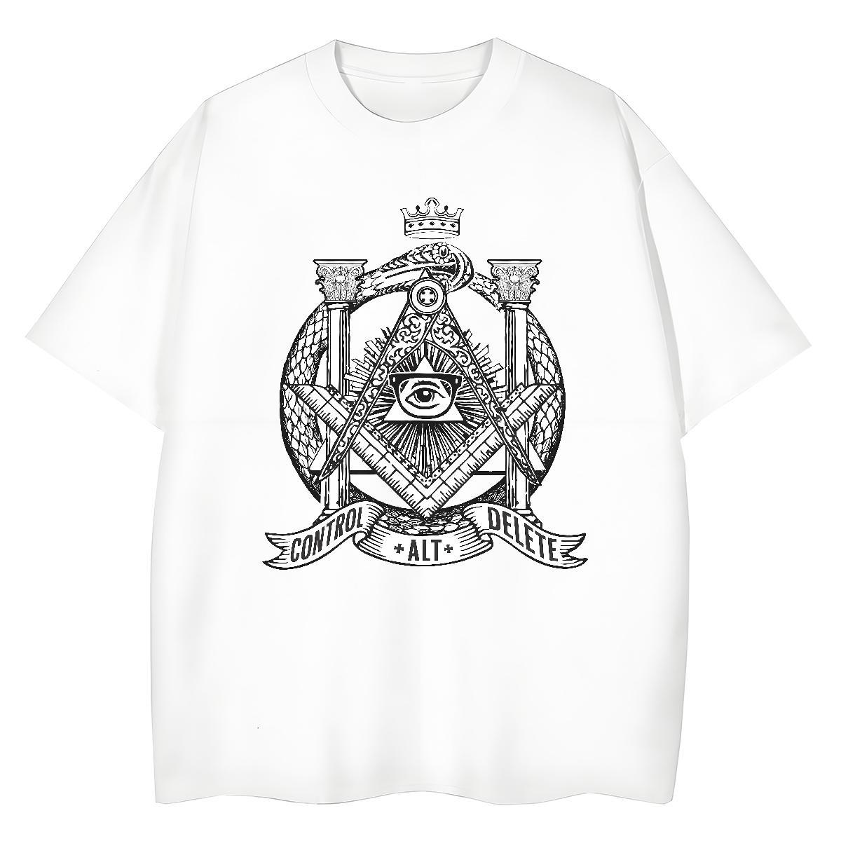 Fashion New T shirt 100% Cotton 230g Breathable Crew Neck Daily Wear eye of the devil Women Tees Comfortable Custom Printing Tops Shirt