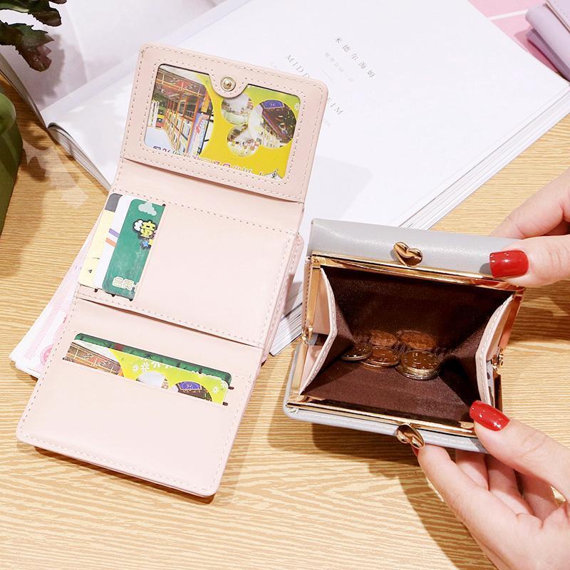 New Women s trend Short Designer Wallet Cheap Student Korean Edition Cute Off Multi wallet functional Wallet Mini Card Bag