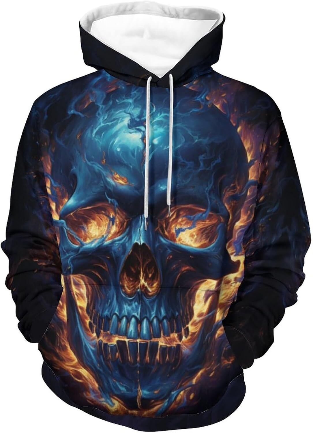 Hoodie for Mens Womens Mens Skull Printed Hoodie Novelty Graphic Hoodie Graphic Hoodies sweatshirt Pullover Trendy Fashion