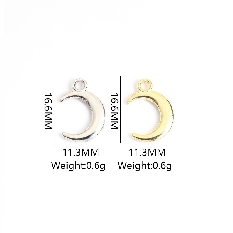 20pcs s Decor Crescent Shape Charms for DIY Muslim Islam Ramadan Jewelry Simple Trendy Necklace Earrings Moon Pendants 241010