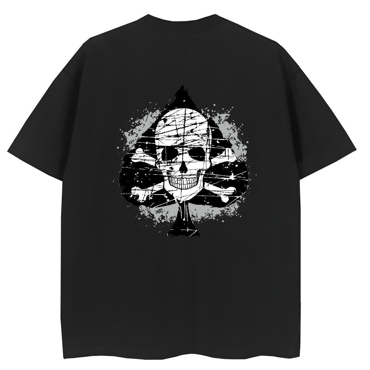 Brand T shirt 230g Cotton Breathable Street Casual skull Couples T Shirts Soft Anime Tops Shirt