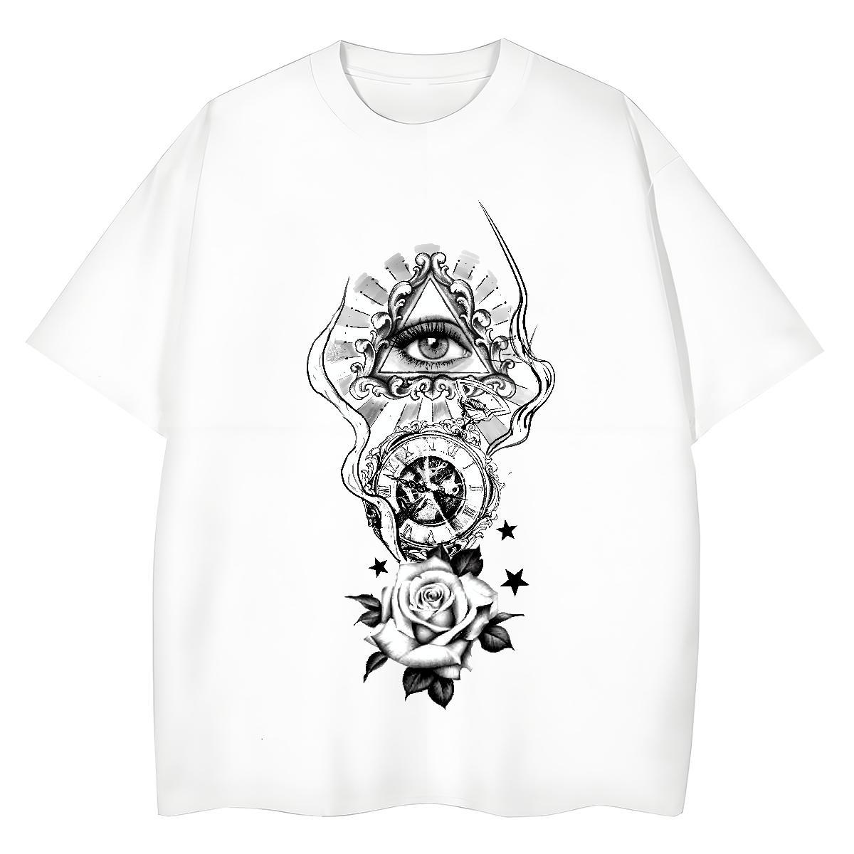 Fashion T-Shirts 230g 100% Cotton Comfortable Casual eye of the devil Unisex Tshirts 5A Anime Tops Tees