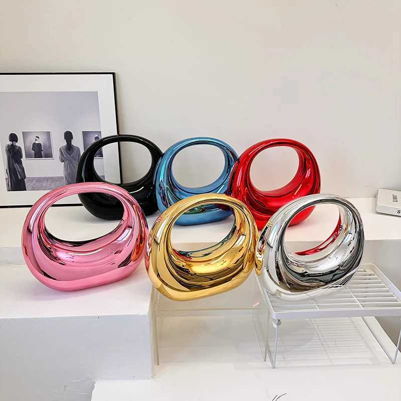 MOODS Golden ning Handbag For Wen PVC Wrist Bag Dinner Par Wedding Round Handle Clutch Purse 2024 Luxury Designer Handbag Z250318