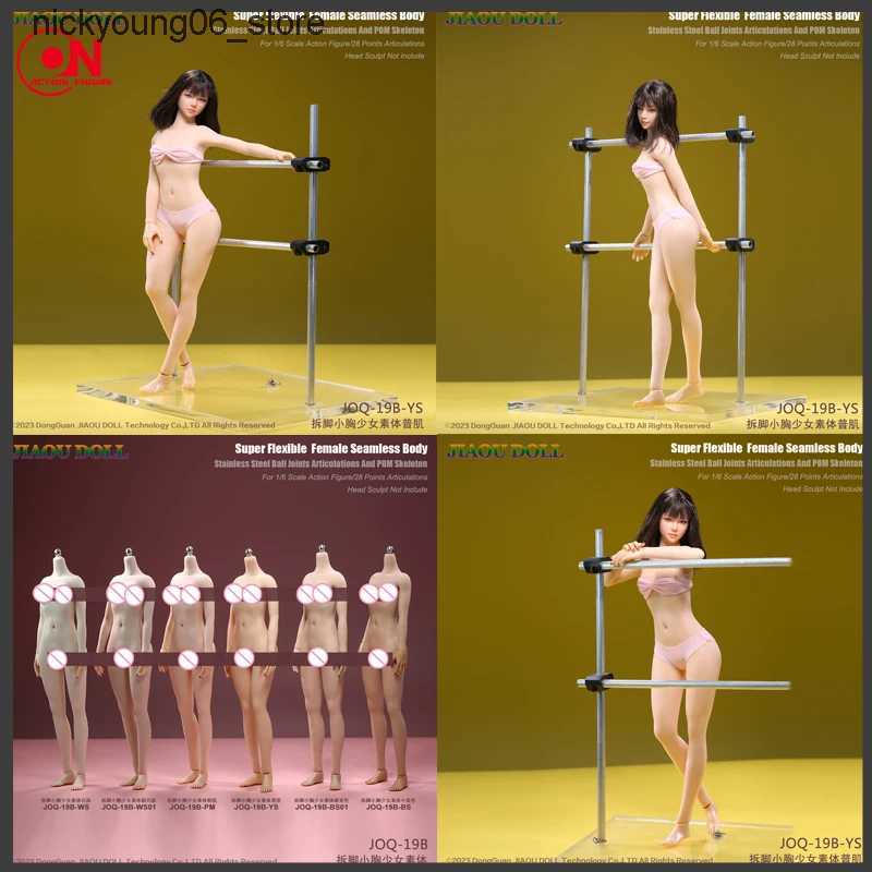 Action Toy Figures JIAOU DOLL 1/6 Flexible Female Seamless Body 12-inch Small Mid Large Breast Action Figure Multicolor Skin Asian Europen Body L24091