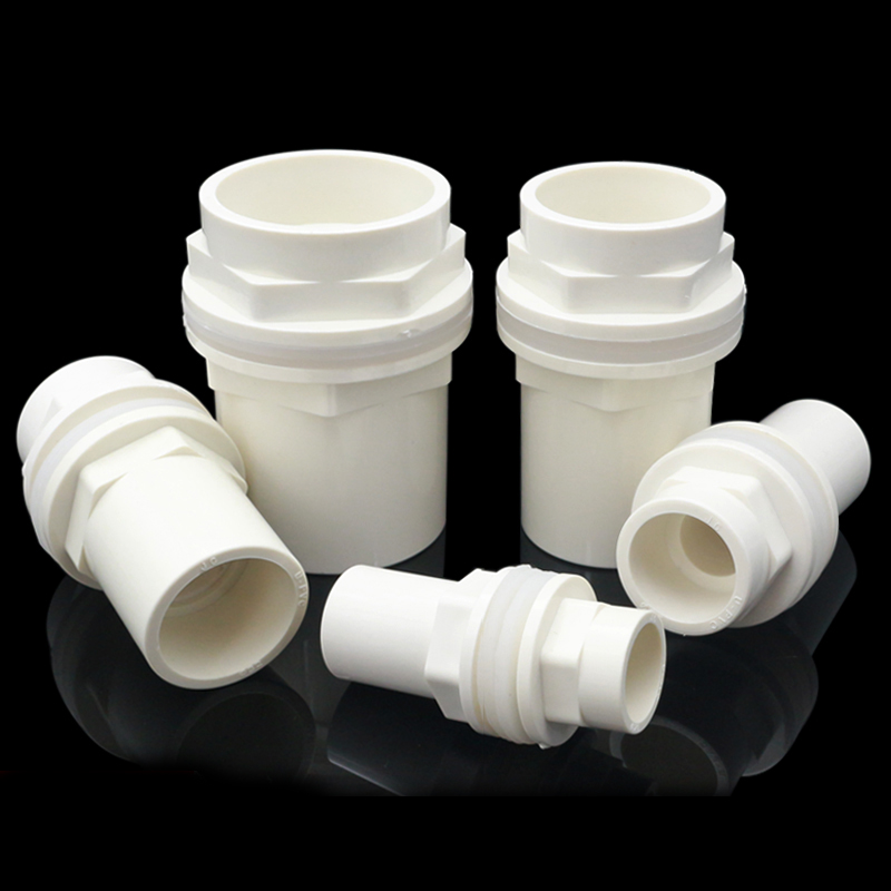 NuoNuoWell Aquarium Pond Bulkhead Connector Fish Tank Marine Pipe Drain Fitting Connector 20/25/32/40/50mm Solvent Weld