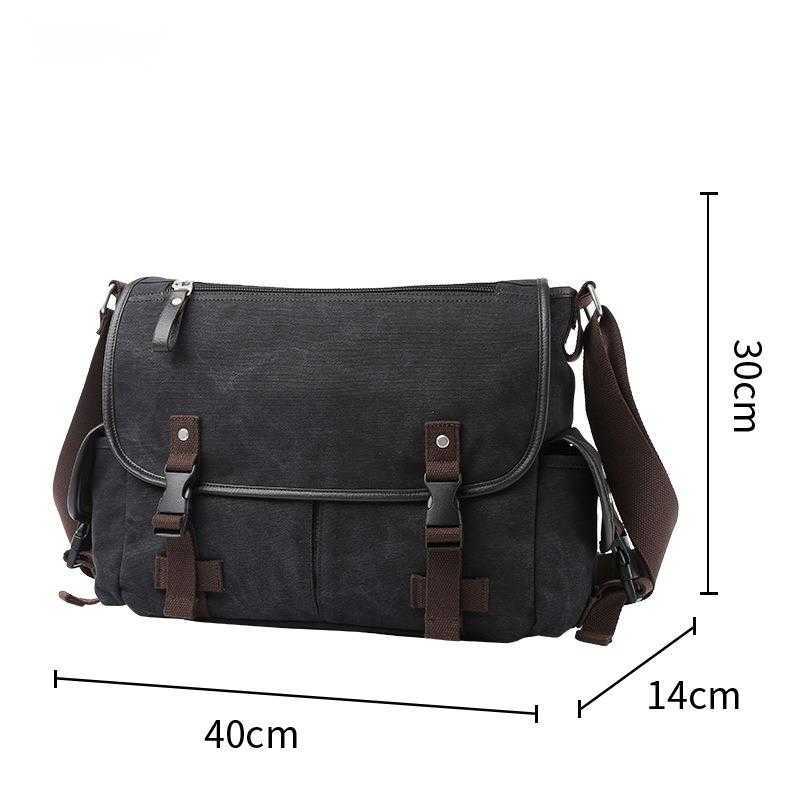 Postman bag men's canvas single shoulder crossbody Korean version student bag backpack trendy cross shoulder small backpack 241015