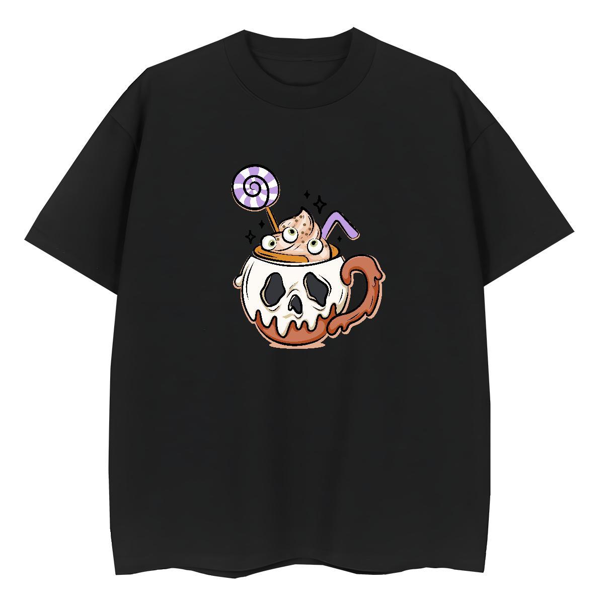 Factory Direct T Shirts Women 100% Cotton 230g Breathable Soft Casual Sport skull Unisex Tshirts Designer Cartoon Printing L-4XL Clothings