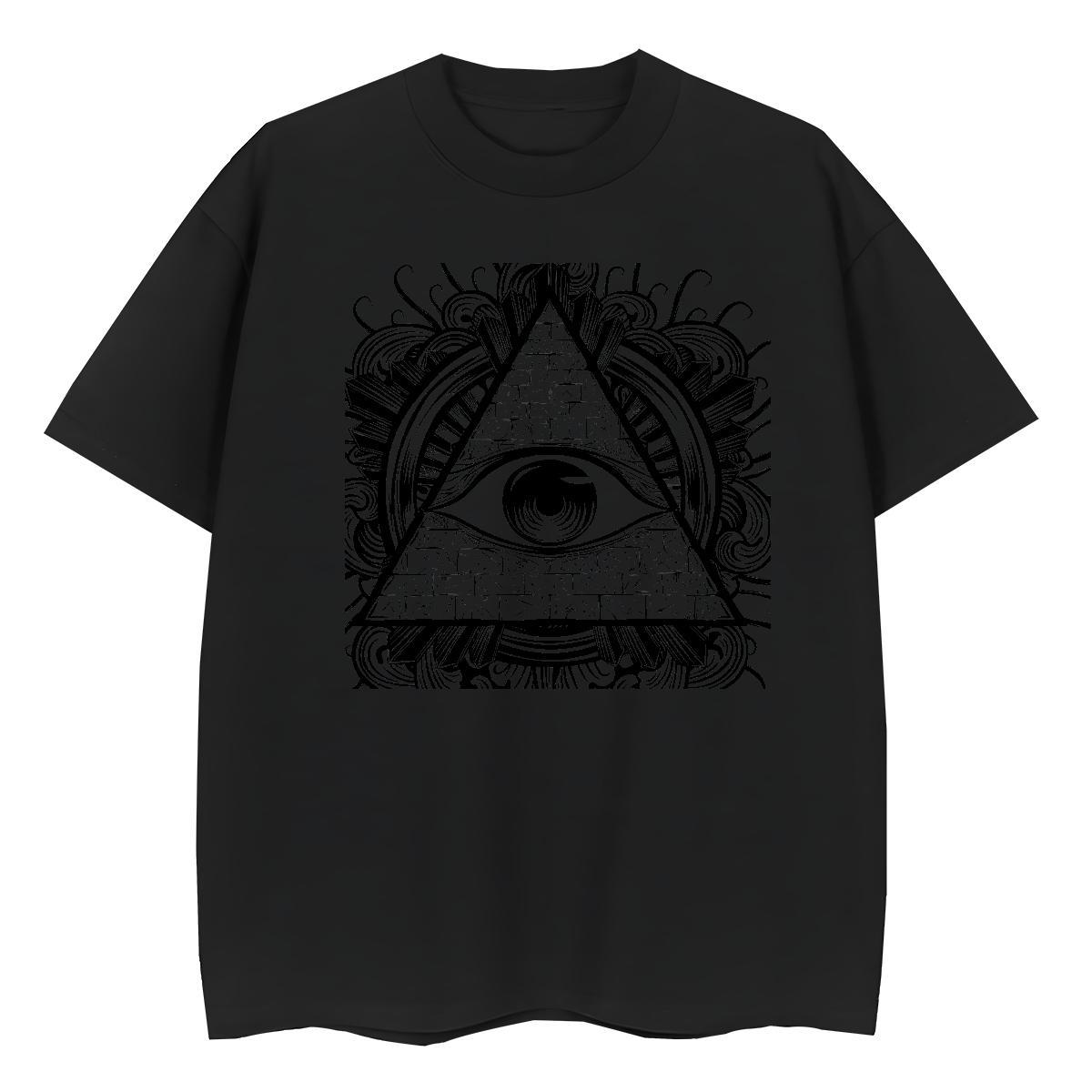 Custom T shirt 230g 100% Cotton Short sleeve Soft Daily Wear eye of the devil Women Tshirts Comfortable Oversized L-4XL Tops Shirt