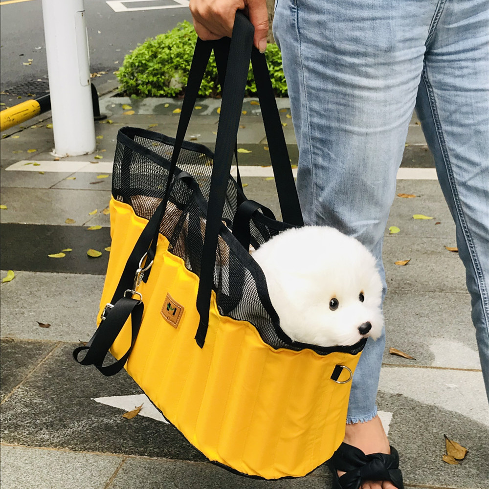 Portable Pet Carrier Tote Bag - Safe & Comfortable Cat & Small Dog Travel Carrier, Handbag Seat & Booster for Puppies