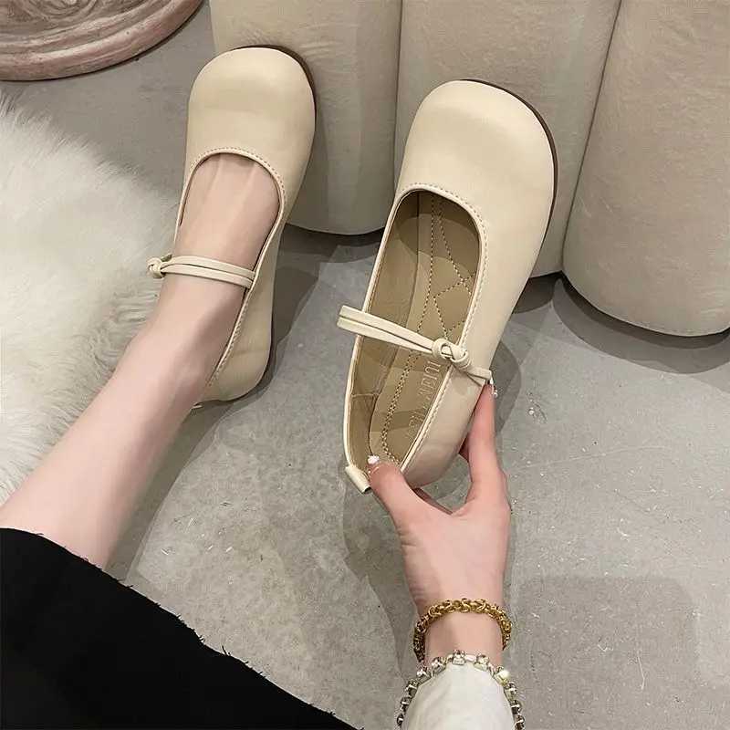 Designer Autumn Women Mary Jane Shoes 2024 New Fashion Round Toe Ladies Comfort Soft Sole Flats Womens Comfort Ballerinas ShoesLX241014