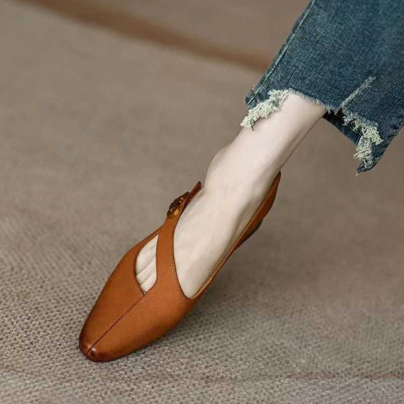 Mid Heels Oxford Women Shoes Chunky Women Fshion Shallow Shoes Luxury Pointed Toe Brand Pumps Autumn New 2024 Dress Women ShoesLX241014