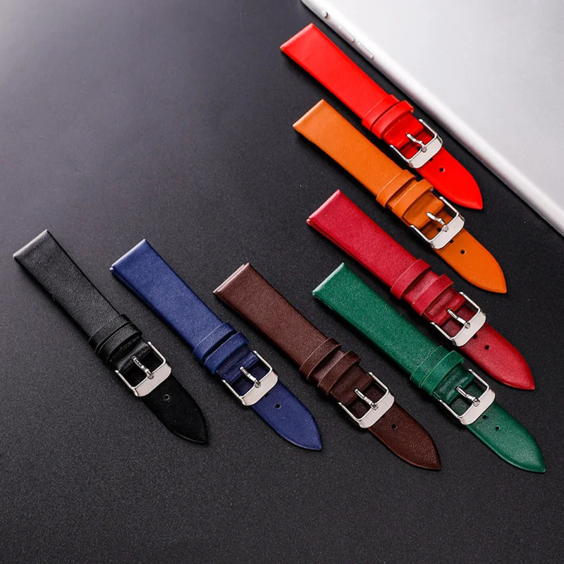 10mm 12mm 14mm 16mm 18mm 20mm 22mm Watch Band Cowhide Leather Strap Accessory High Quality Watchband Bracelet 241010