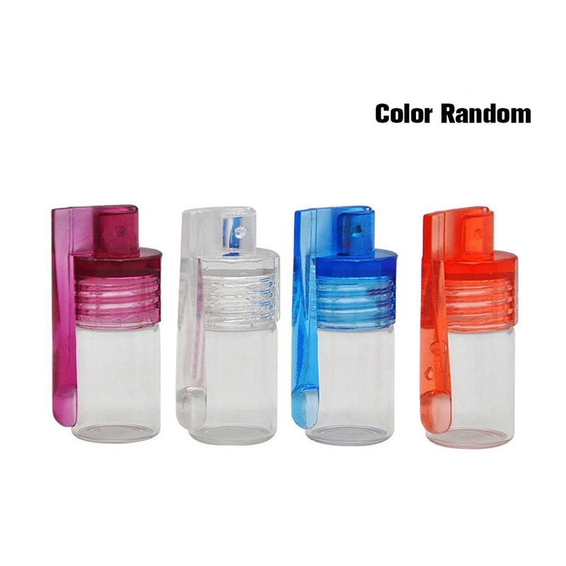 Acrylic glass Bottle Case Containers Kit With Spoon Lid Portable Pocket Durable Mix Color Saver Jar bottles