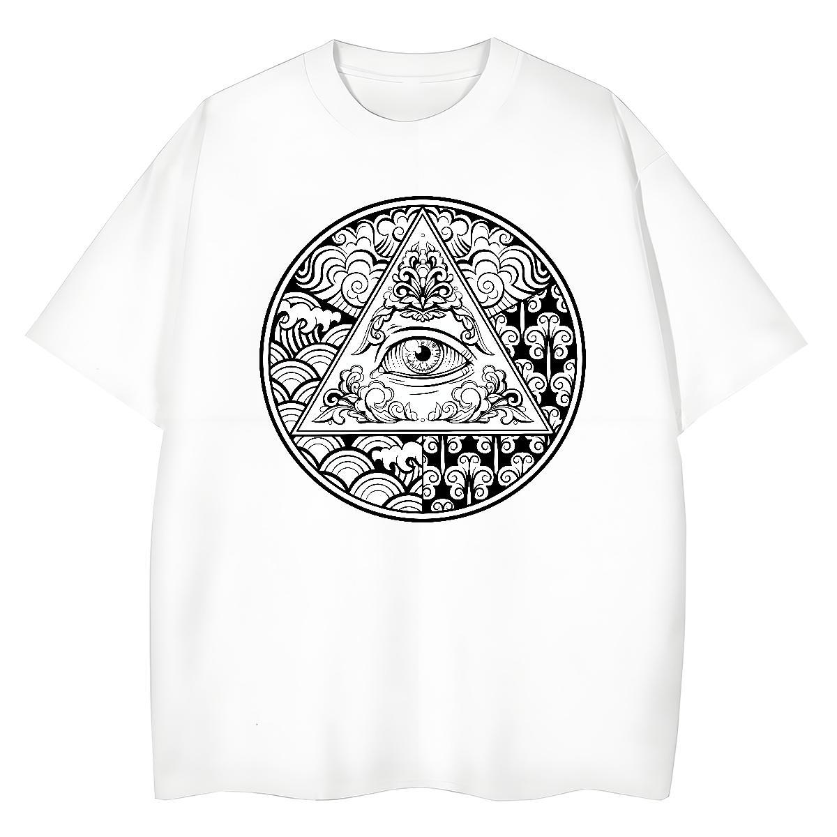 Fashion Casual T Shirts Women 230g Pure Cotton Crew Neck Casual Beach eye of the devil Woman Tshirt Designer Nice DIY Anime Printed Tees