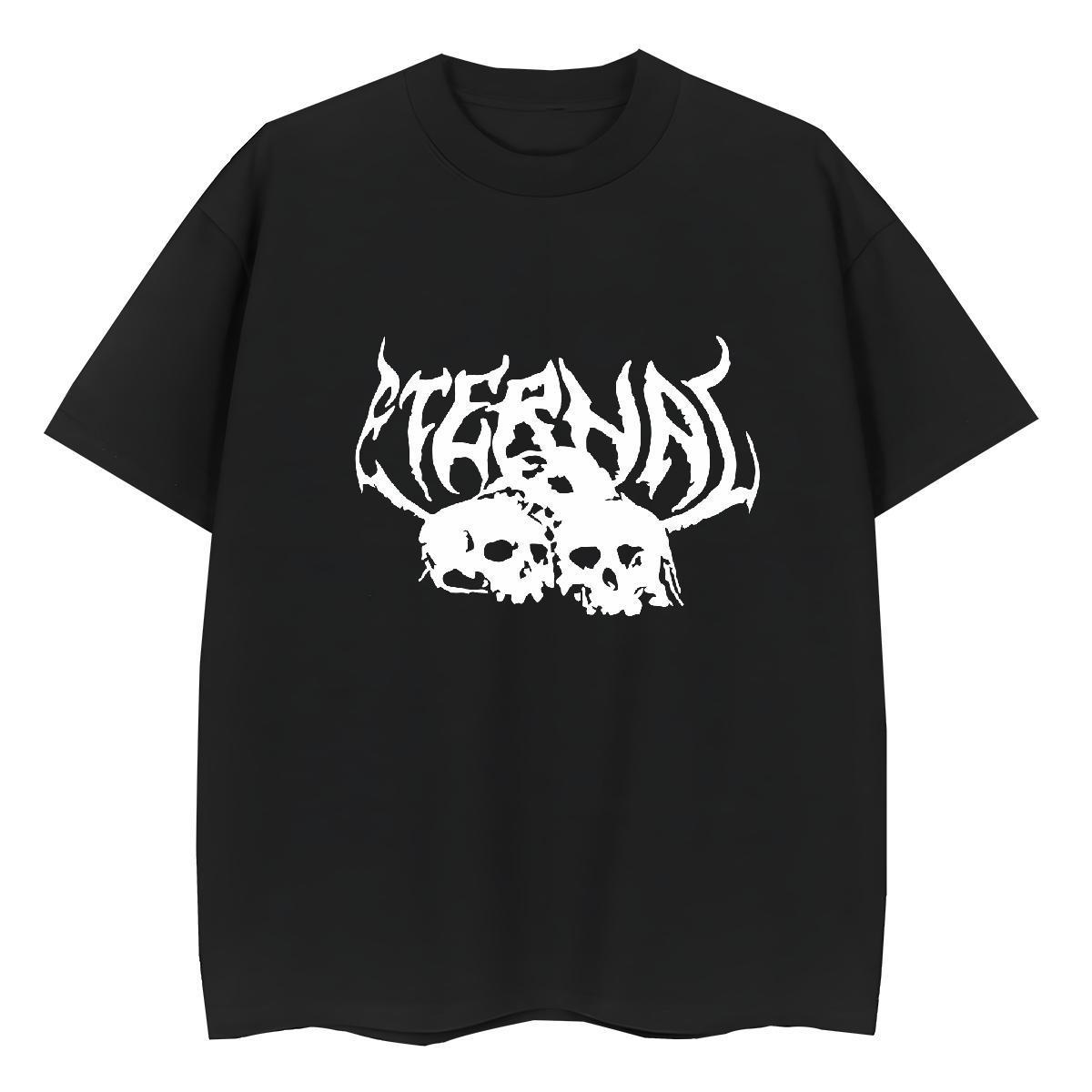 Fashion New T Shirts Women 230g Pure Cotton Breathable Crew Neck Beach skull Women Tees Loose fit Custom Printed Tees Shirts