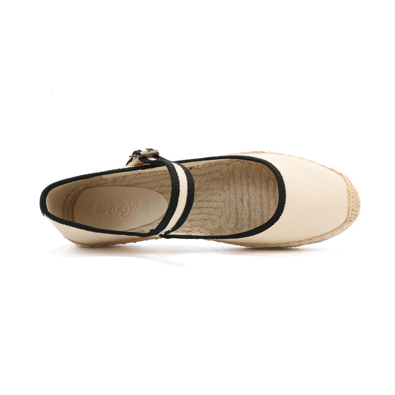 Stylish Mary Jane Espadrilles Womens Flat Shoes New with Breathable Canvas Upper ladies loafers 241014