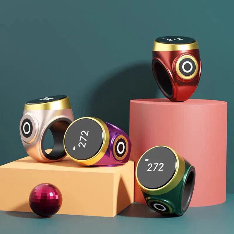 Smart Tasbih Tally Counter Ring For Muslims Zikr Digital Tasbeeh Prayer Time Reminder 241014