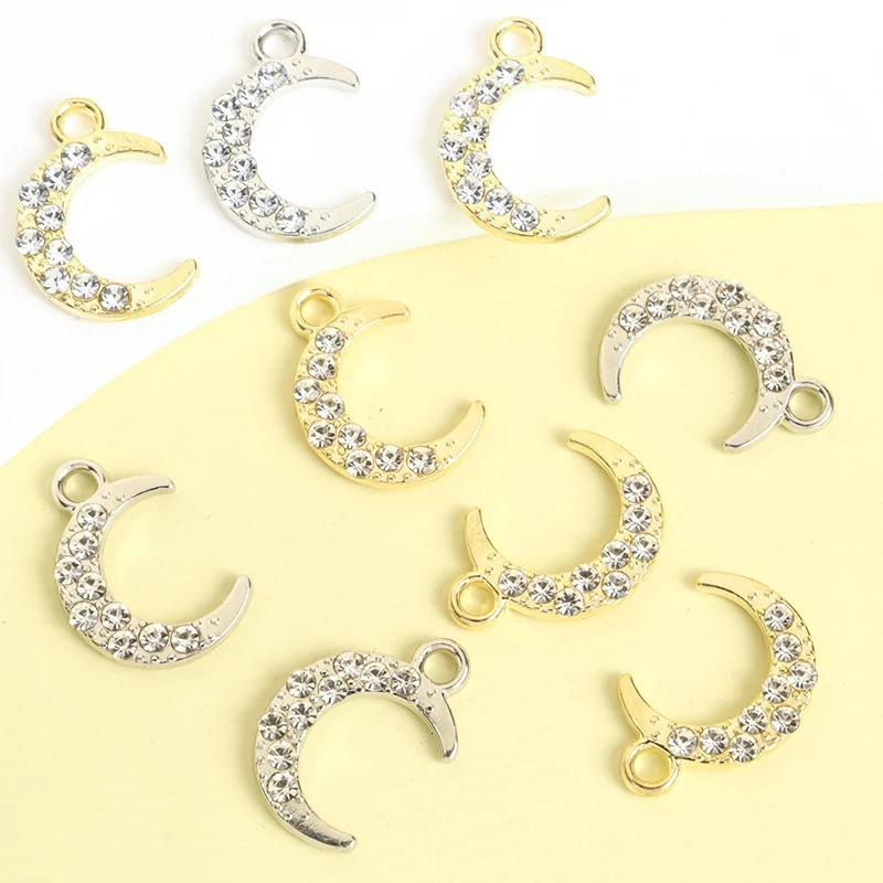 20pcs s Decor Crescent Shape Charms for DIY Muslim Islam Ramadan Jewelry Simple Trendy Necklace Earrings Moon Pendants 241010