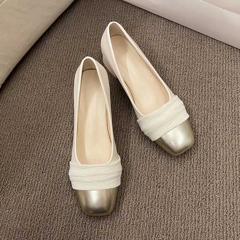 French Fashion High Heel Mary Jean Sandals Womens Shoes Popular In Spring 2024 Skirts Thick Heel Black Gold Sandals WomanLX241014