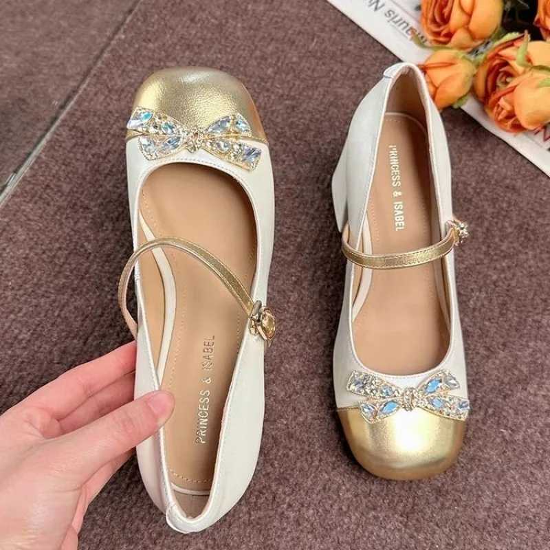 Womens High Heels Fashion Rhinestone Bow Designer Womens Shoes Autumn New 2024 Banquet Party Dress Womens Mary Jane ShoesLX241014